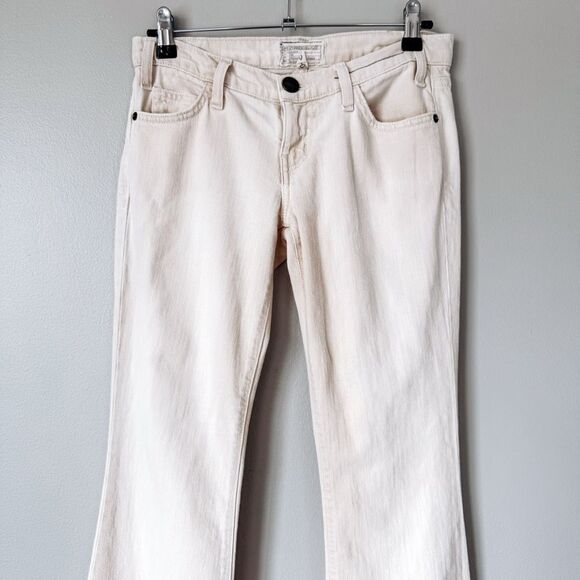 Current/Elliott Slim 1970's Low Rise Bell Tan Jean Size 0/25 - Picture 3 of 7